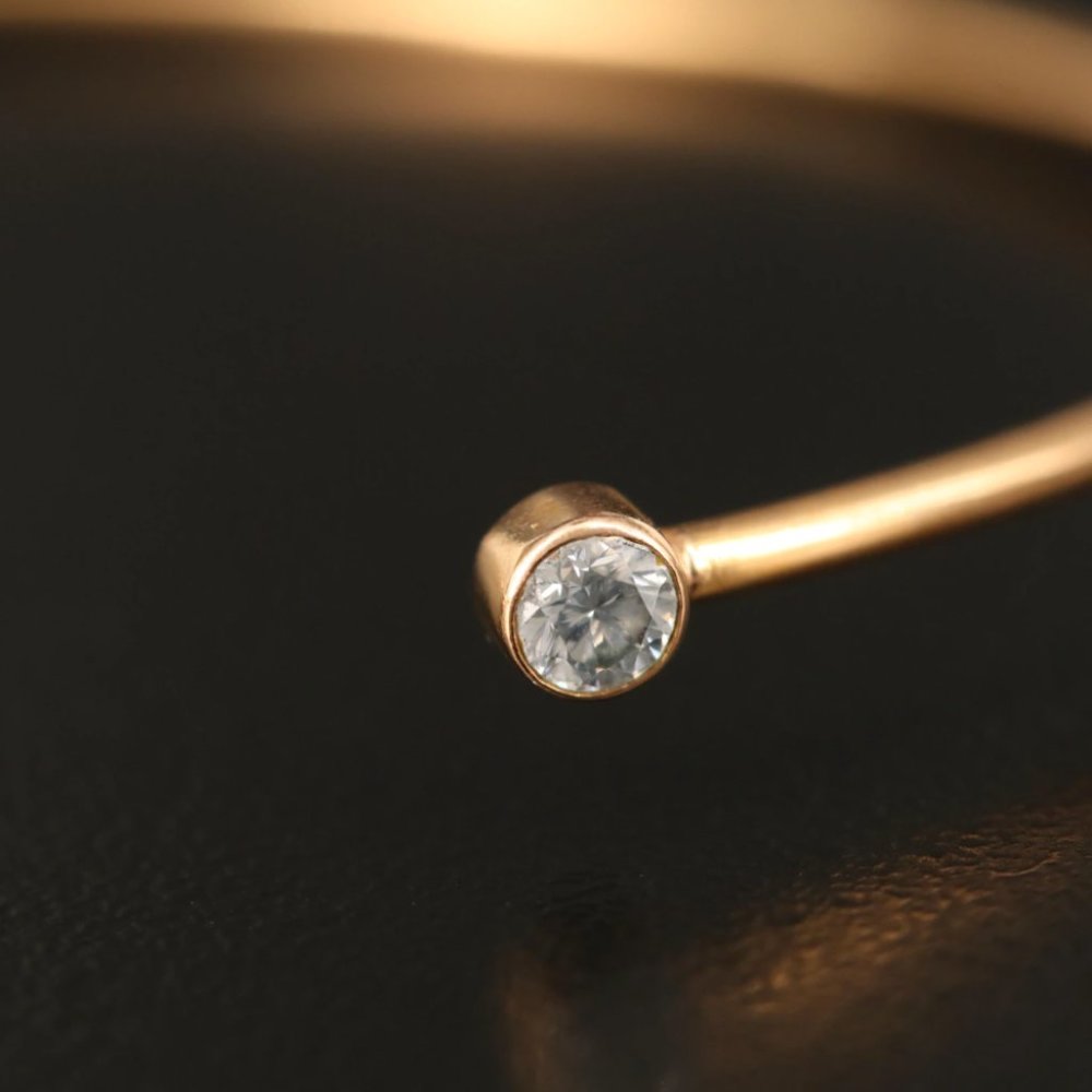 SOLD - Vanrycke Paris Mademoiselle Else 18k Gold Diamond Cuff Bracelet - Picture 7 of 14
